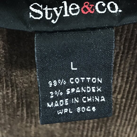Style & Co Corduroy Blazer Brown Jacket L - Picture 9 of 9